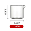 Miniatyrbild 4 av 5: Espressokopp Pipar Glas Kopp Värmebeständig 100ml Dryck Mätkopp