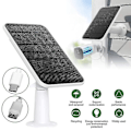 Miniatyrbilde 1 av 5: Solcellepaneler 4W for Eufy Eufycam 2/2 Pro/2C/2C Pro/E veggmontering med 3 meter hvit strømledning 1 stk
