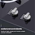 Miniatyrbild 2 av 5: Spishällar Spisknoppar, Ugnsknopp (4 st), 6 mm Universal Silver Gashäll Kontrollknoppar Adaptrar Ugn Rota