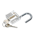 Miniatyrbild 5 av 5: Transparent 15pcs Lock Picking Set Kit Tool Med Två Transparenta Träningspadlock För Låssmeder Nybörjare Och Professionella