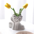 Miniatyrbillede 3 af 4: Blomstervase Skrivebordsindretning, Keramisk Kropsvase Kvindelig Form Ideel Hyldeindretning, Moderne Bondegårdsbordindretning