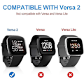 Miniatyrbild 2 av 4: 2-delat fodral kompatibelt med Fitbit Versa 2 skyddande fodral, flexibelt Tpu fullskyddsskydd full täckning stöttåligt displayskydd P