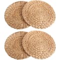 Disktrasor - Väggbonad, 4-pack - Naturflätade - Vattenhyacint - Rund 30 cm, Heminredning