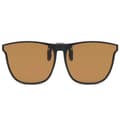 Clip-on Sunglasses - Attach to existing Glasses - Brown