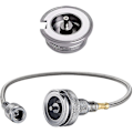 Miniatyrbild 5 av 5: Gasadapterkonverter Campingspisanslutning Gasflaskaadapter för utomhusvandring Picknick Trekking Inomhus Gaspatroner(färg:silver)(1st) G