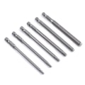 Miniatyrbilde 2 av 4: 6-delt sett med sekskantede skrutbits 100 mm (2,5/3/4/5/6/8 mm)