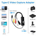 Miniatyrbild 4 av 5: RCA AV till USB-C-omvandlare Videoupptagningskort Adapter 1 kanal AV NTSC PAL Video S-Video/Komposit till USB-omvandlare - XinHan