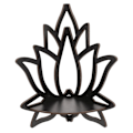 Miniatyrbillede 1 af 5: Lotus Hjørnehylde Trævægmonteret Flydende Hylde Dekorativ Blomst Plante Display Hylde til Soveværelse