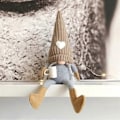 Miniatyrbillede 5 af 5: 2 stk. Nisse Plysplys Bar Dekoration, Håndlavet Svensk Tomte Nissegaver til Hjem Køkken Kaffe Station Bord Hylde Dekoration