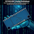 Miniatyrbilde 4 av 5: 10 stk. 16CH Analog Multiplekser Modul 74HC4067 CD74HC4067 Presis Modul Digital Multiplekser MUX B