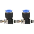 2 st Pneumatiska Snabbkopplingar Slangkoppling Pneumatisk Regulator Luftflöde