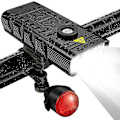 Pikkukuva 1 / 5: 7000 Lumenin Tehokas Pyörävalot Etu- Ja Takana, 5 Led Super Kirkas Usb Ladattava Vedenkestävä Bicyc