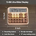 Miniatyrbillede 2 af 5: Desktop 12-cifret Sød Lommeregner, Mekanisk Kontaktdesign, Stor LCD-skærm med Store Knapper, Gradient Grøn