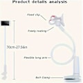 Miniatyrbilde 4 av 4: Fleksibel 360° Roterende Telefonholder, Justerbar Lang Arm Sengestativ & Skrivebordsmonteringsklemme, Universell Passform for Opptil 5.5\" Smarttelefoner, Multifunksjonell Latmanns-B