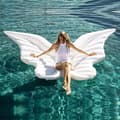Inflatable Butterfly Water Float - Large PVC Pool Float - Inflatable Water Bed for Pool and Water Use - White - 250 x 180 cm
