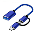 Pikkukuva 1 / 5: 2-in-1 USB 3.0 OTG-sovitin kaapeli Type-C - USB:sta USB 3.0 -liitäntään puhelimen lataukseen