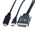 Pikkukuva 1 / 4: DVI M1-da 30+5 Pin - HD-yhteensopiva kaapeli Dual Link + USB-projektori kaapeli 1,7m