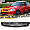 Miniatyrbillede 2 af 5: Bil Front Hjelm Mesh Kofanger Racing Grill til EK DX EX LX Type R 1999-2000