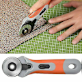 Miniatyrbilde 5 av 5: 45mm Roterende Kutter Sy Stoff Lær Papir Håndverk Quilting Kutting M/blad Gl(grå+oransje)(1 stk)
