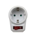 Miniatyrbilde 1 av 5: Europeisk Konverteringsplugg 1 til 1 Veis Strømadapter Adapter med Bryter 16A AC250V 2024THO
