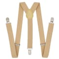 Slim Beige Suspenders with Clips 2.5cm