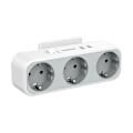 Pikkukuva 1 / 5: Seinäkiinnitteinen pistorasia-adapteri 3-tie 2 USB-portilla ja kytkimellä, 3 pistorasiaa Euroopan pistokkeella, useita pistorasioita ja USB-adapteria