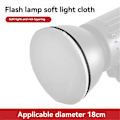 Miniatyrbild 5 av 5: 4 st 18 cm ljusdiffusor, mjuk diffusor lampskärm vit lampskärmdiffusor, för studioblixtreflektor