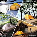Miniatyrbilde 3 av 5: 10 stk Skrue-inn teltplugger Jordsanker M8 Heavy Duty teltplugger Teltplugger Campingplugger Teltjordspiker