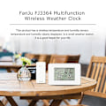 Miniatyrbild 4 av 5: Trådlös väderprognos väckarklocka LCD digital skärm utomhus hem väderprognos sensor klocka