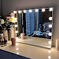Miniatyrbild 4 av 4: B-led spegel USB smink med lampor Lighted 10 glödlampor 3 belysningslägen Bordsmonterad väggmonterad kosmetisk spegel (endast lampor)