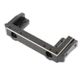 RC Front Bumper Feste Messing Front Bumper Servo Monteringsbrakett Stativ for SCX10 II RC Crawler Biler Svart