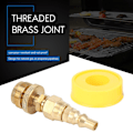 Miniatyrbild 3 av 5: 1LB Propanregulatoradapter, 1 tum -20 Hanadapter för engångscylinder till 3/8 tum Hanfläns och 1/4 tum Snabbkoppling
