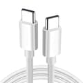 1,5m USB-C Laddkabel Quick Charge 3A 60W Type-C Vit
