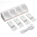 Miniatyrbilde 5 av 5: 4 stk 2800mAh Oppladbare Batterier og Wii Batterilader Dock Stativ for Wii Fjernkontroll Switch Tilbehør