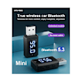 Miniatyrbillede 3 af 5: Carbluetooth 5.3 Fm02 Transmitter Receiver Håndfri Opkald Mini Usb Strømforsyning Bilsæt Bil Wir