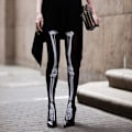 Miniatyrbillede 2 af 4: Kvinders Halloween Strømper med Skeletprint - Sexy Strømper