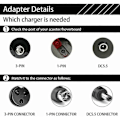 Miniatyrbilde 3 av 5: Erstatningslader for elektrisk sparkesykkel, universell kompatibilitet 42V 2A adapter med hurtiglading for M365, Pro2, Mi 3, E22