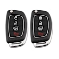 Miniatyrbillede 1 af 3: 2 stk. 4b Fjernbetjening Nøgle Etui & Blad Til Hyundai I10 I20 I30 I35 I40 Genesis