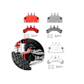 Miniatyrbilde 4 av 5: For Mn 1:12 Fjernstyrt Bil Mn86k Mn86ks Bil Oppgradering Metall Styrestang Modifikasjon, Titan