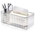 Tissue Box & Skrivbordsorganisatör, Rektangulär Tissue Box Utsökt Akryl Tissue Box för Fjärrkontroll Glasögon, Multifunktionell Tissue Box Förvaringslåda, 2