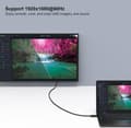 Miniatyrbillede 5 af 5: DisplayPort til HDMI 1,8 m forgyldt kabel, Avacon Display Port til HDMI-adapter han til han sort