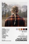 Pop Singer Canvas Poster för Taylor Swift för rum Estetisk Canvas Väggkonst Sovrum EVERMORE 30*40cm EVERMORE 30*40cm
