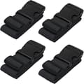 4-pack resväskeband för resväskor, remmar, resetillbehör, multifunktionell, svart Black