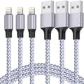 Laddare för iPhone, Lightning-kabel 3-pack 1,8 m USB-laddningskabel
