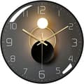 Modern Tyst Väggklocka (Svart), 30 cm Diameter Väggklocka, Rund