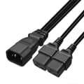 Professionell PDU Strömadapter Splitter C14 TILL 2xC19 Splitter Strömkabel