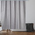 Grå Zig Zag Duschdraperi Anti-Mögel, Mögelresistent | Storlek 180x180 cm | Vattenavvisande Tyg | 100% Polyester