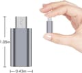 Miniatyrbillede 5 af 5: USB C til Micro USB-adapter, (4-pak) Type C hun til Micro USB han konverteringsstik understøtter opladning og datasynkronisering (grå)