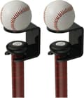 2-pack väggmonterad slagträhållare – Akryl baseballslagträdisplay, rostfri vertikal väggmontering för slagträn