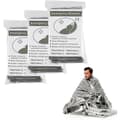 Nödvärmefiltar, reflekterande termisk första hjälpen-foliefilt för överlevnad (silver, 3-pack)